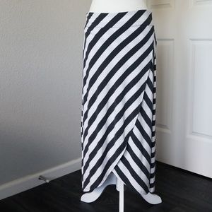 Athleta Ribbon Stripes Faux Wrap Skirt, Size S